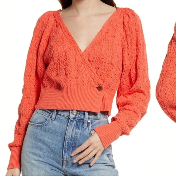 Free People cable wrap cardigan - Picture 5 of 6